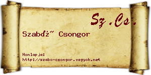 Szabó Csongor névjegykártya