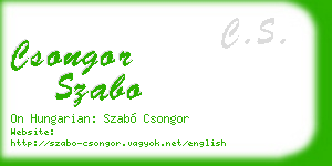 csongor szabo business card