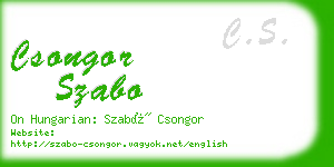 csongor szabo business card